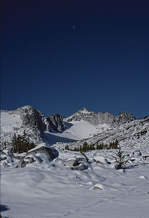 Moon over Upper Enchantment Basin