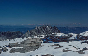 Prusik Peak and The Temple from the summit of Little Annapurna