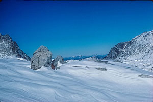 Looking toward Colchuck pass in Upper Enchantment Basin