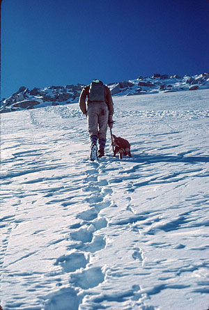 Micki and Mr. Mtn. Rescue climbing Little Annapurna