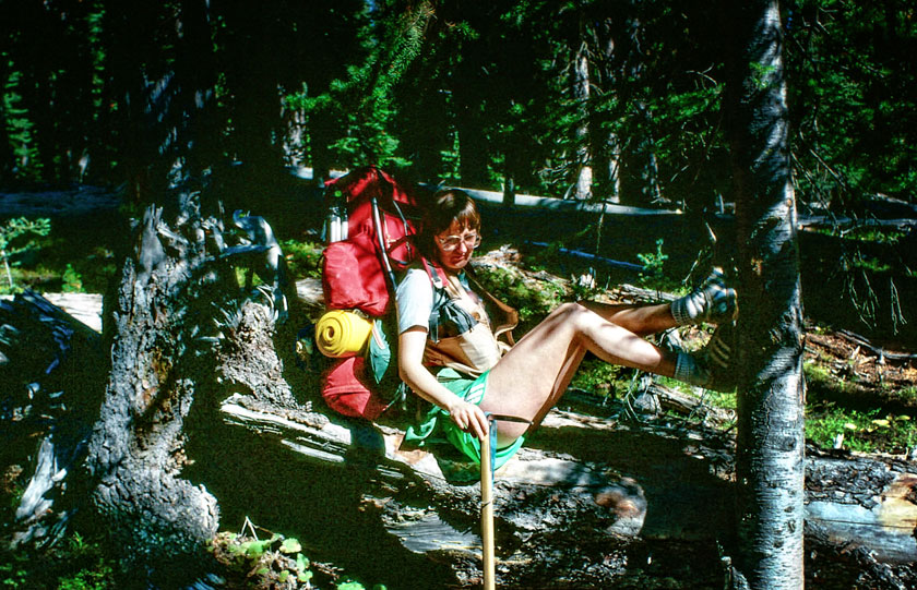 Yours truly, lounging about on the first morning out.