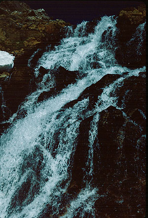 Upper Ice Lake outlet stream waterfall