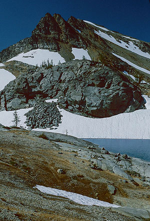 Upper Ice Lake and Mt. Maude