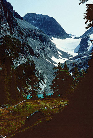 Jade Lake from bench where my camp was