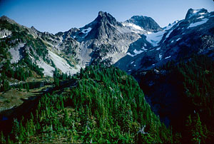 A good view of the rugged area the lakes lie in