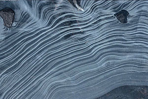 Closeup of ice rings