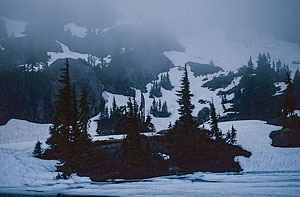 Rampart Lakes fog