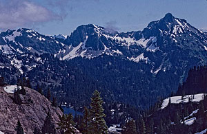 Rachel Lake from Rampart Ridge