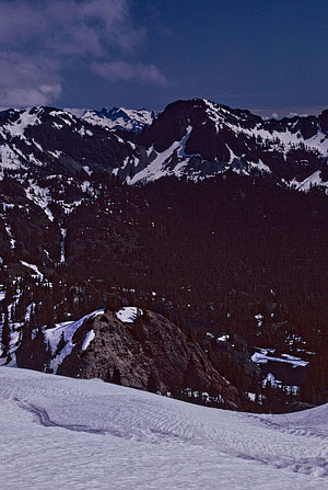 High above Rachel Lake