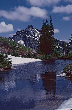 Pond on Rampart Ridge, Hibox in background