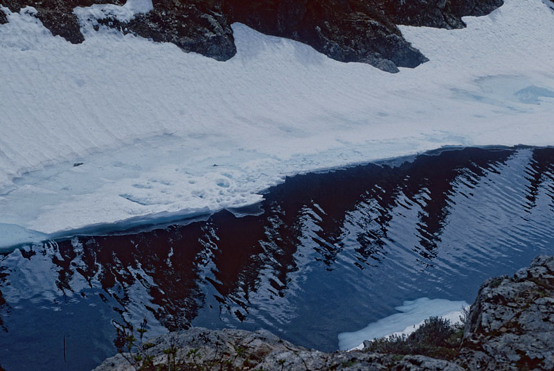 The smaller tarns are starting to thaw out.