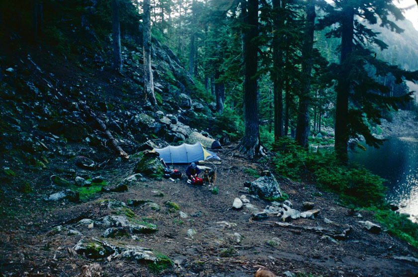 Setting up camp at Lake Melakwa