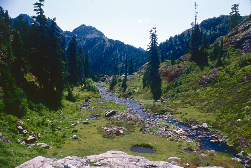 Up above the waterfall